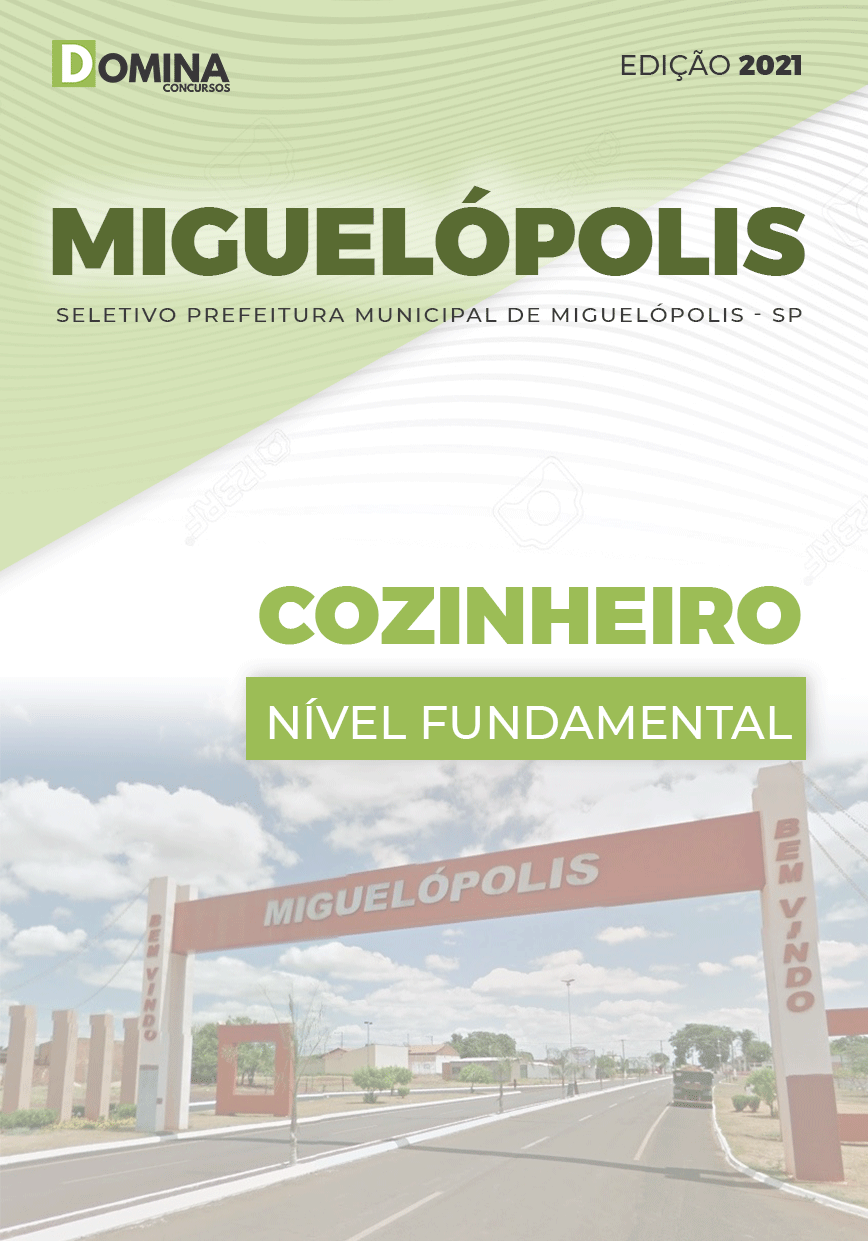 Apostila Seletivo Pref Miguelópolis SP 2021 Cozinheiro
