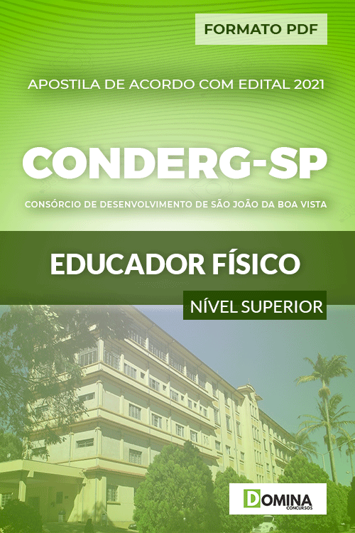 Apostila Processo Seletivo CONDERG SP 2021 Educador Físico