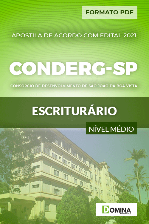 Apostila Processo Seletivo CONDERG SP 2021 Escriturário