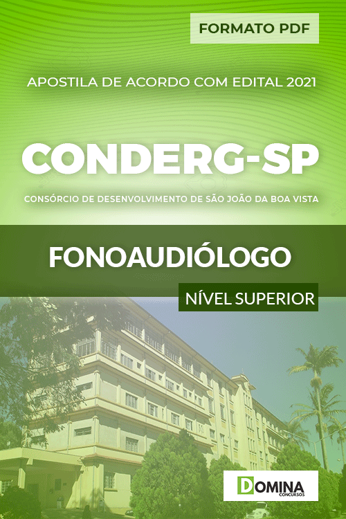 Apostila Processo Seletivo CONDERG SP 2021 Fonoaudiólogo