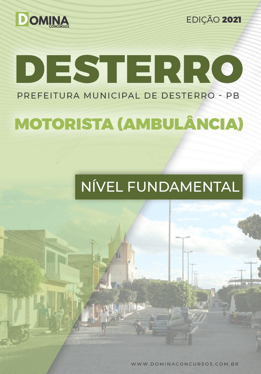 Apostila Concurso Pref Desterro PB 2021 Motorista Ambulância