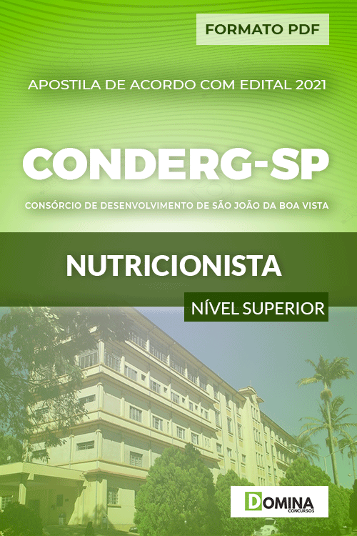 Apostila Processo Seletivo CONDERG SP 2021 Nutricionista