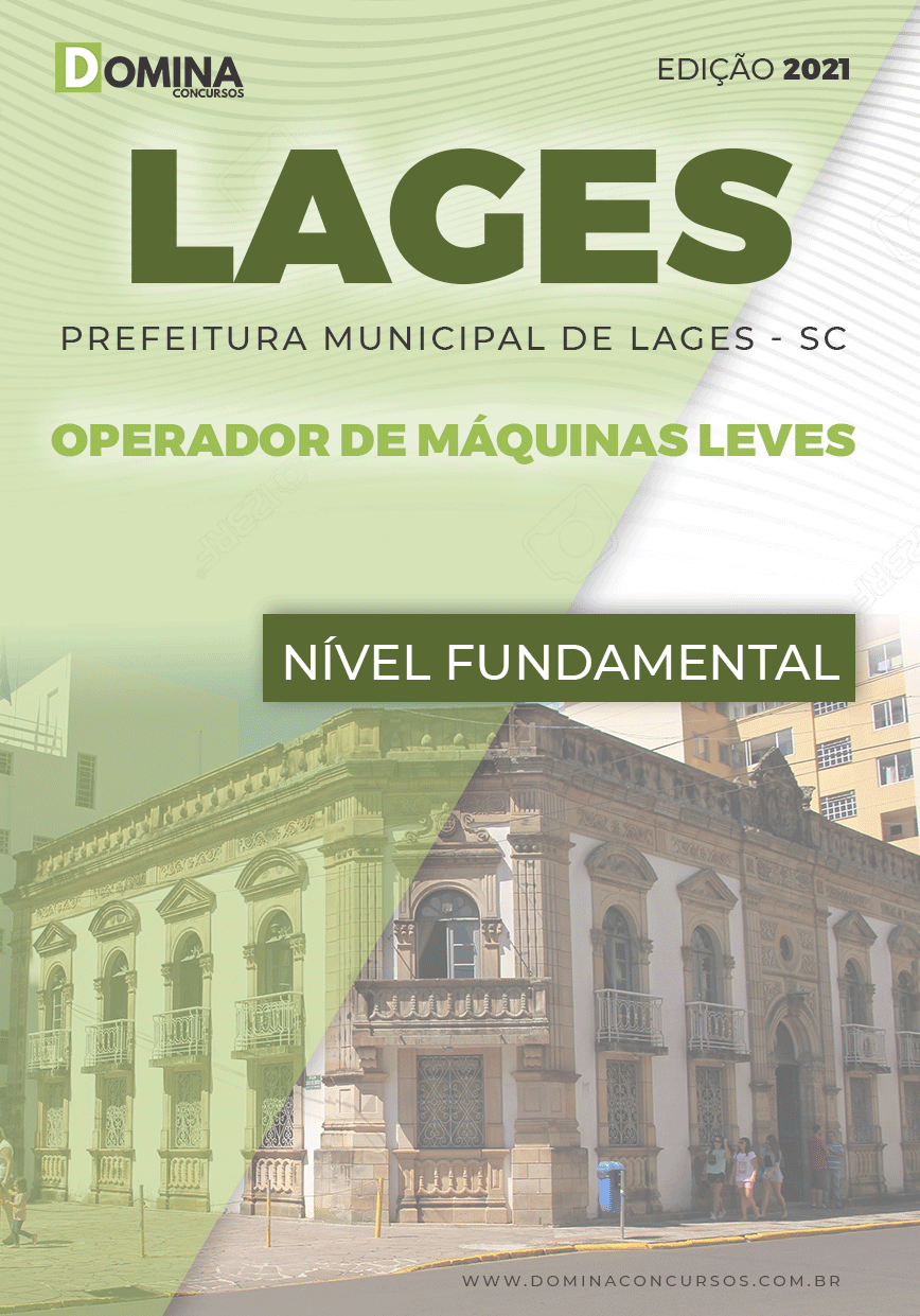Apostila Seletivo Pref Lages SC 2021 Operador Máquinas Leves
