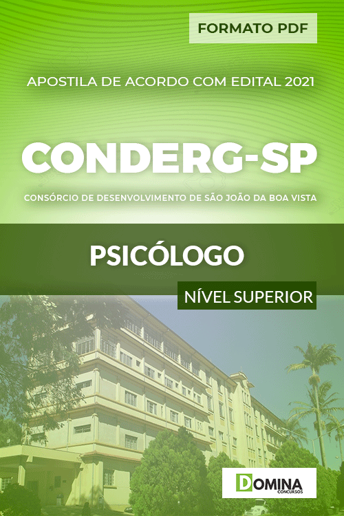 Apostila Processo Seletivo CONDERG SP 2021 Psicólogo