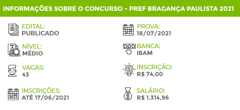 Apostila Bragança Paulista SP 2021 Aux Desenvolvimento Infantil