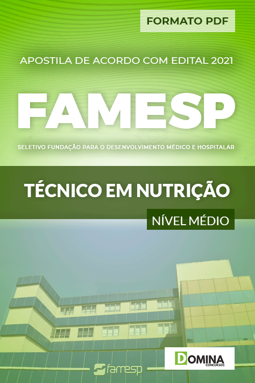 Apostila Processo Seletivo FAMESP 2021 Técnico em Nutrição