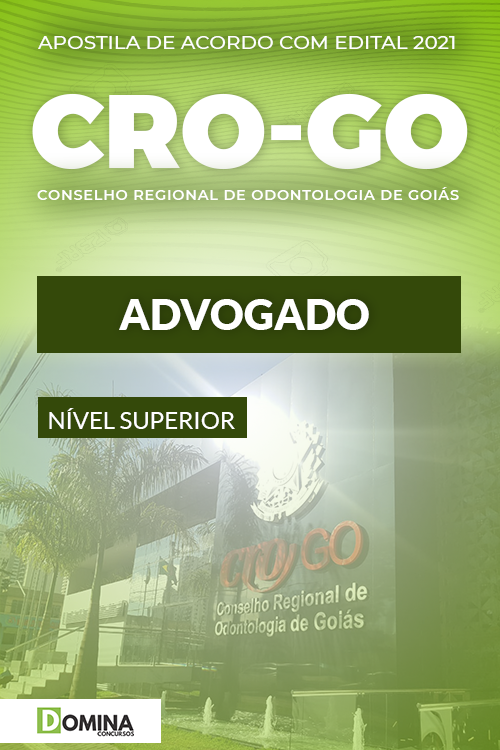Apostila Concurso Público CRO GO 2021 Advogado QUADRIX