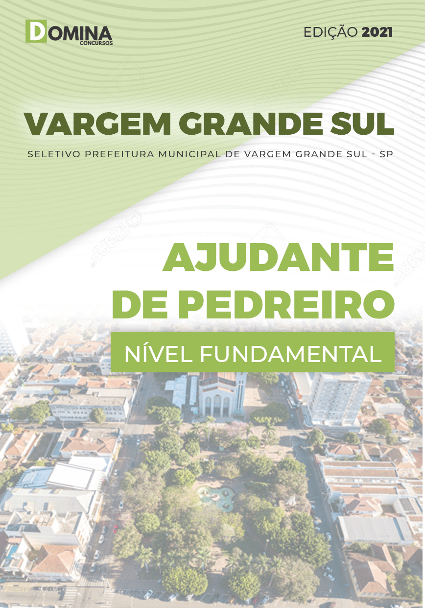 Apostila Pref Vargem Grande Sul SP 2021 Ajudante de Pedreiro