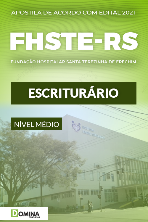 Comprar Apostila Concurso FHSTE RS 2021 Escriturário
