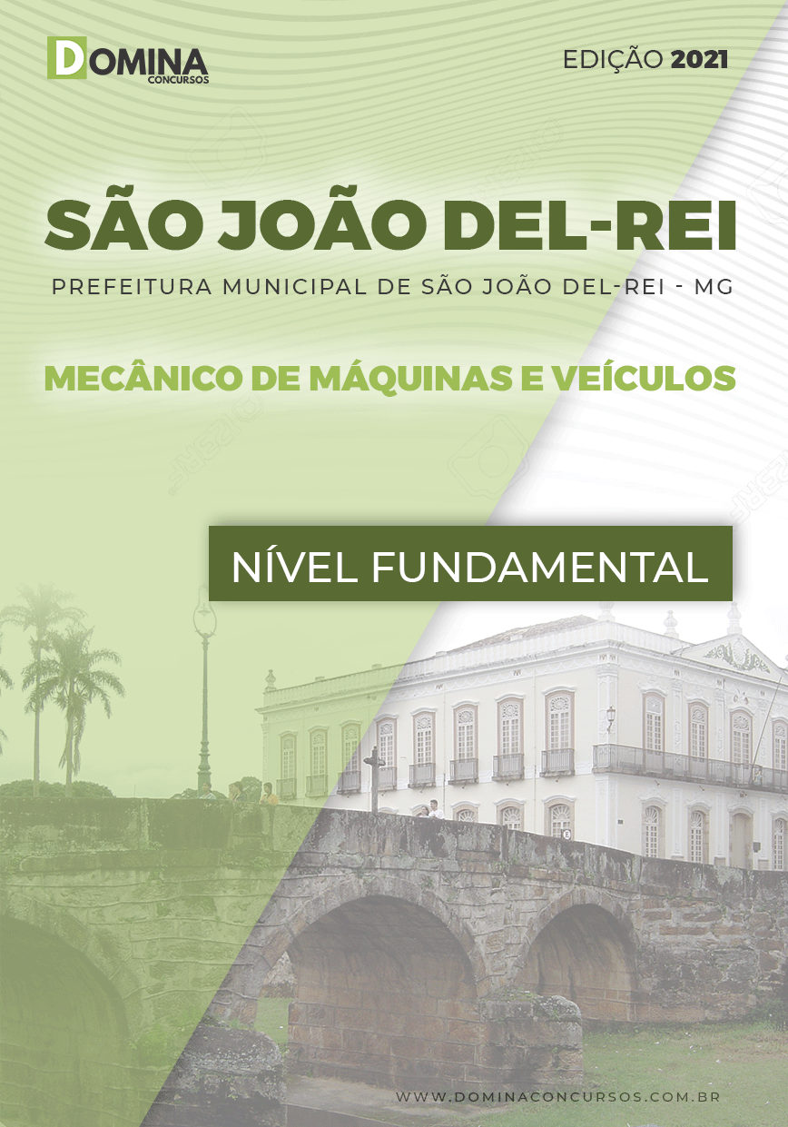 Apostila Pref São João Del Rei MG 2021 Mecânico Máquinas Veículos