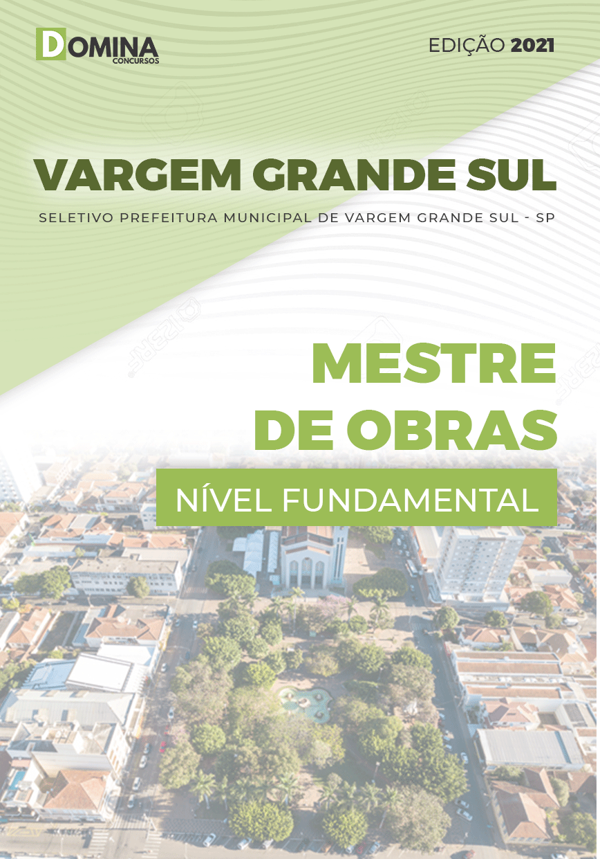 Apostila Pref Vargem Grande Sul SP 2021 Mestre de Obras