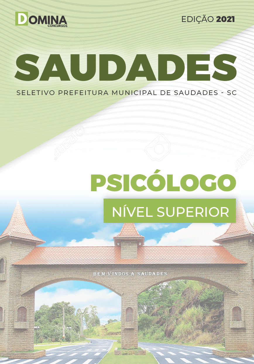 Apostila Processo Seletivo Pref Saudades SC 2021 Psicólogo
