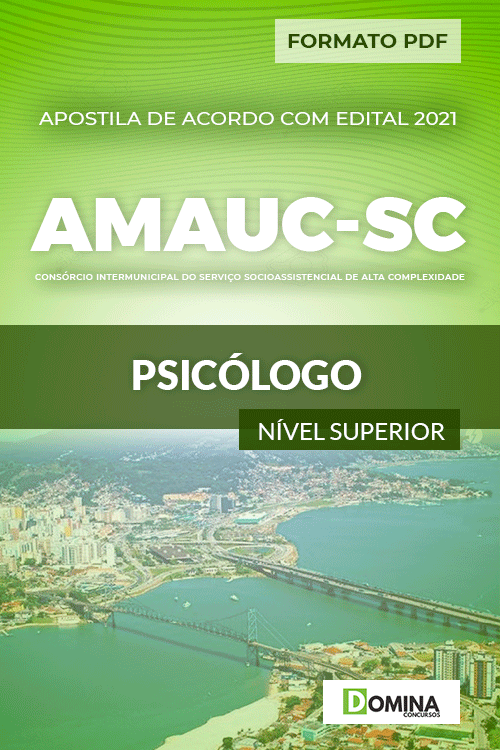 Apostila Processo Seletivo AMAUC SC 2021 Psicólogo