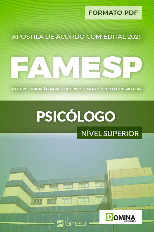 Apostila Processo Seletivo FAMESP SP 2021 Psicólogo