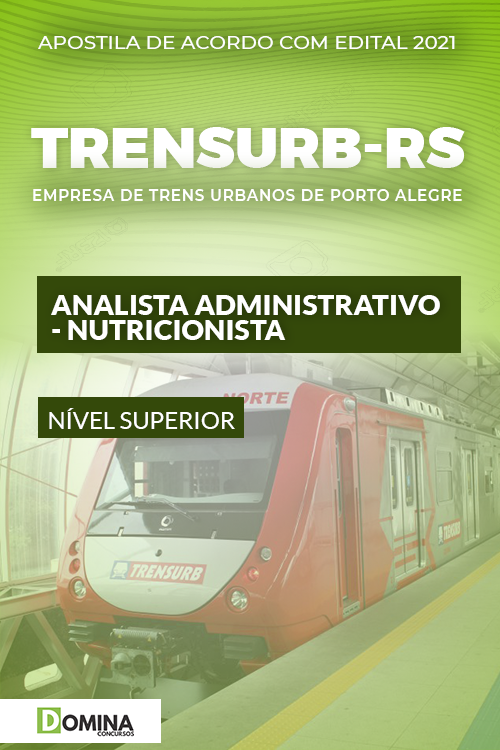 Apostila TRENSURB RS 2021 Analista Administrativo Nutricionista