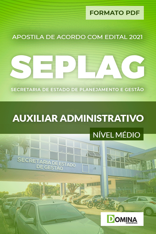Apostila Seletivo SEPLAG IAPEN 2021 Auxiliar Administrativo