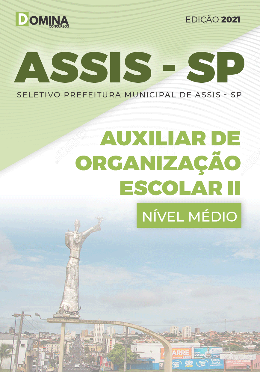 Apostila Concurso Assis SP 2021 Auxiliar de Organização Escolar II