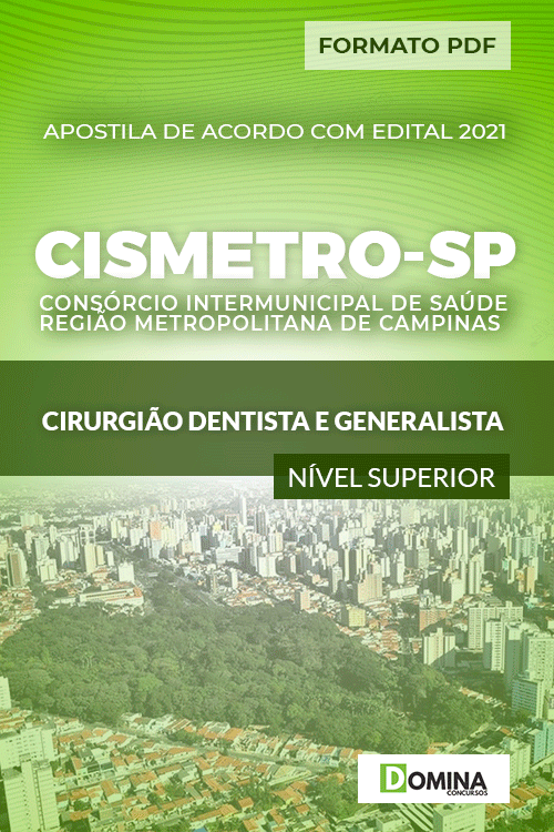 Apostila Seletivo CISMETRO SP 2021 Cirurgião Dentista