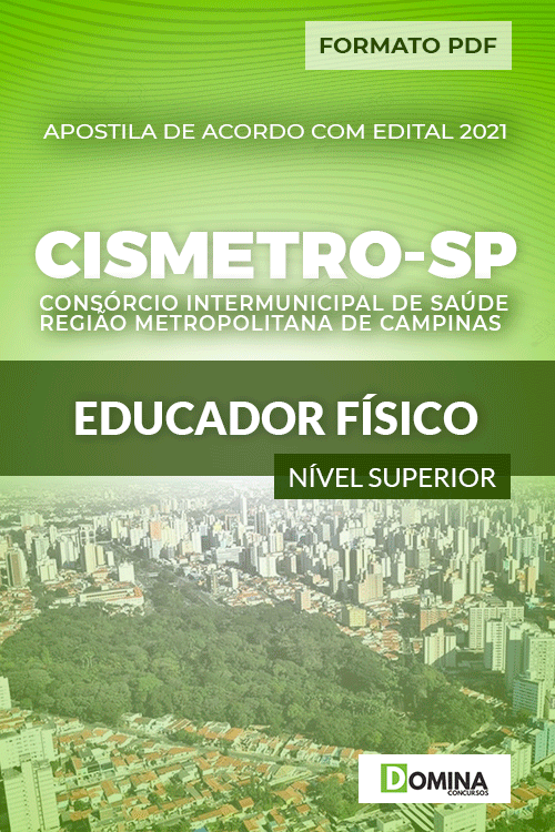 Apostila Processo Seletivo CISMETRO SP 2021 Educador Físico