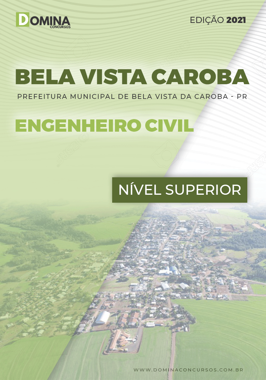 Apostila Seletivo Pref Bela Vista Caroba PR 2021 Engenheiro Civil