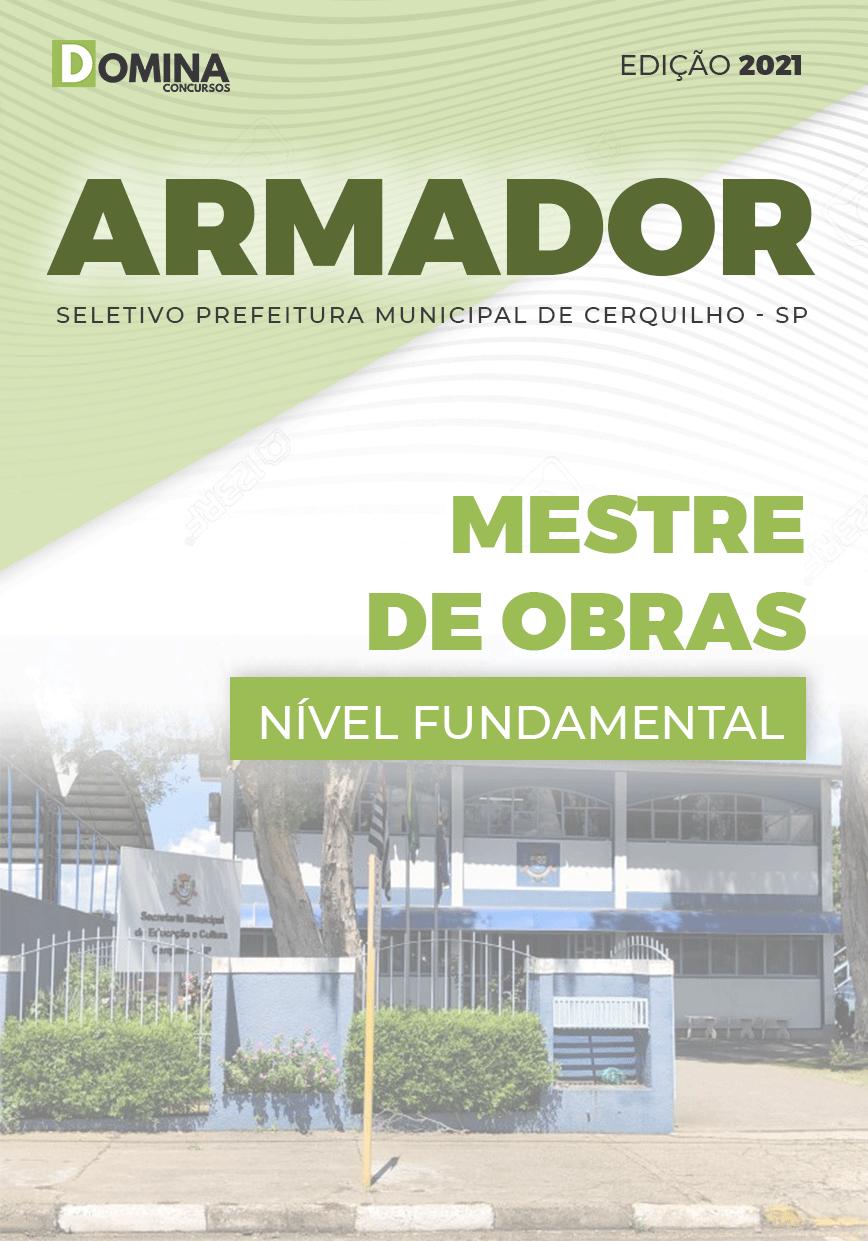 Apostila Seletivo Pref Cerquilho SP 2021 Mestre de Obras