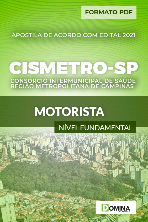 Apostila Processo Seletivo CISMETRO SP 2021 Motorista
