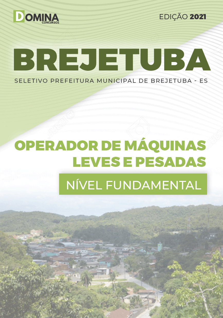 Apostila Seletivo Pref Brejetuba ES 2021 Operador de Máquinas
