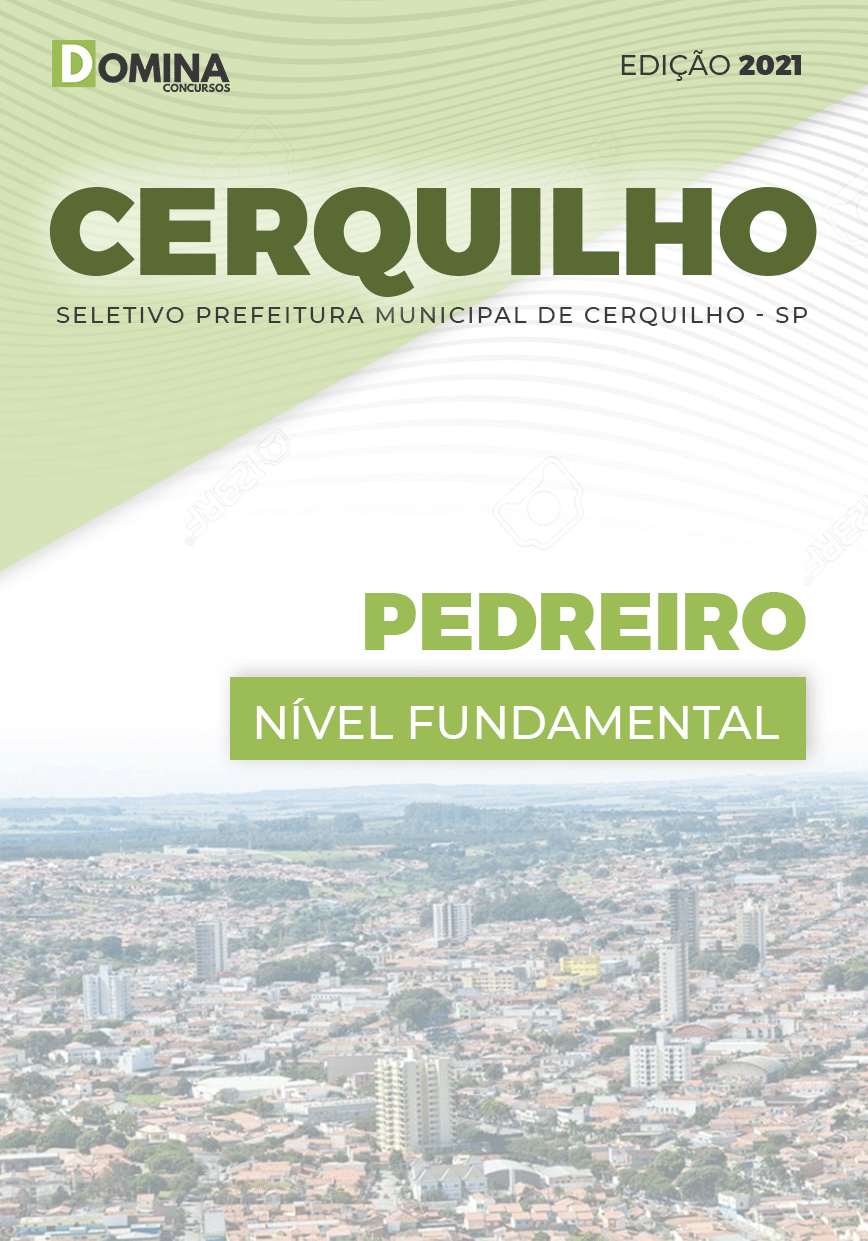 Apostila Processo Seletivo Pref Cerquilho SP 2021 Pedreiro