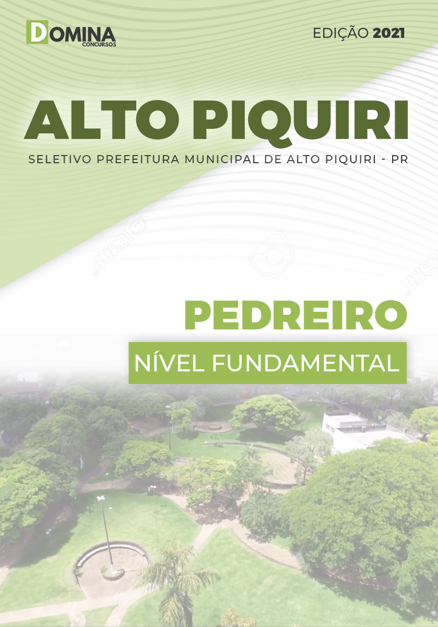 Apostila Processo Seletivo Pref Alto Piquiri PR 2021 Pedreiro