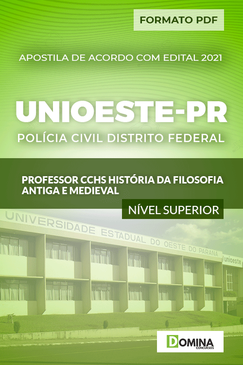 Apostila Unioeste PR 2021 Professor CCHS História da Filosofia