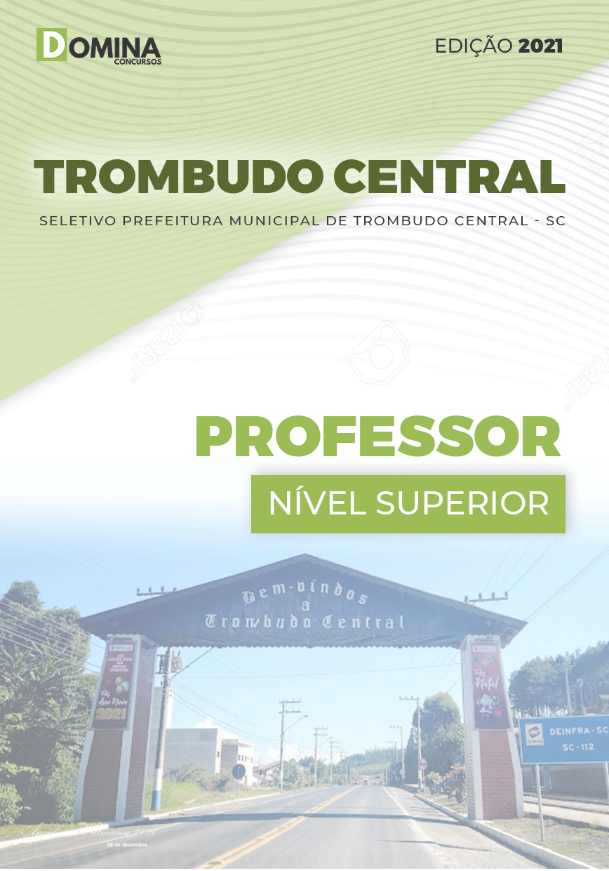 Apostila Seletivo Pref Trombudo Central SC 2021 Professor