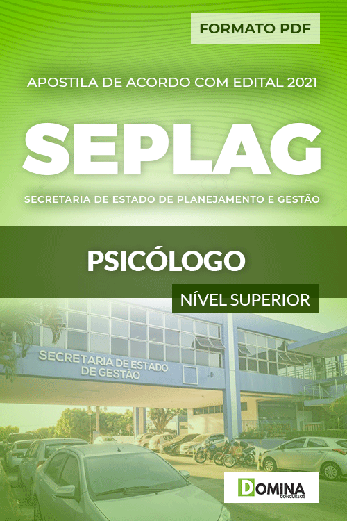 Apostila Processo Seletivo SEPLAG IAPEN 2021 Psicólogo
