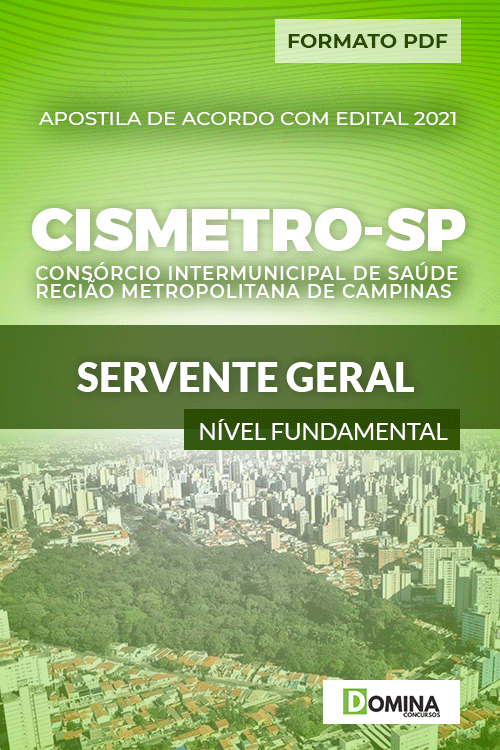 Apostila Processo Seletivo CISMETRO SP 2021 Servente Geral