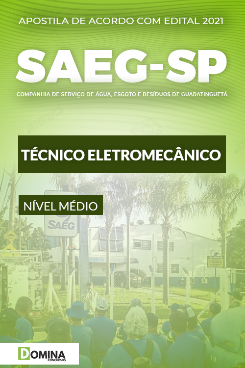 Apostila Concurso SAEG SP 2021 Técnico Eletromecânico