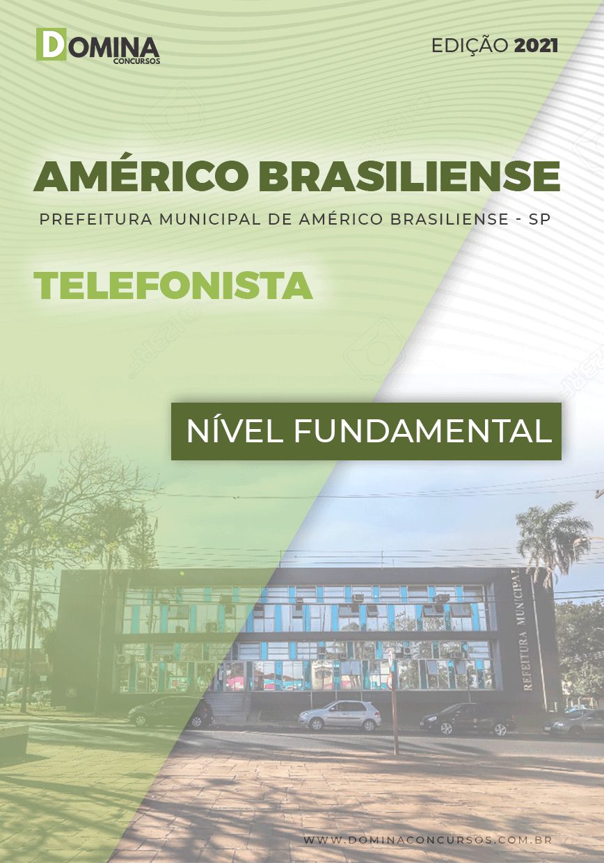 Apostila Seletivo Pref Américo Brasiliense SP 2021 Telefonista