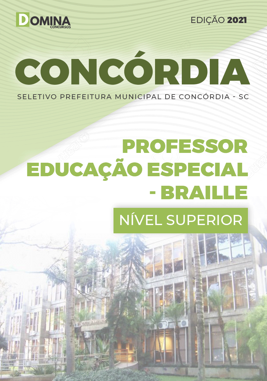 Apostila Seletivo Pref Concórdia SC 2021 Professor de Braille