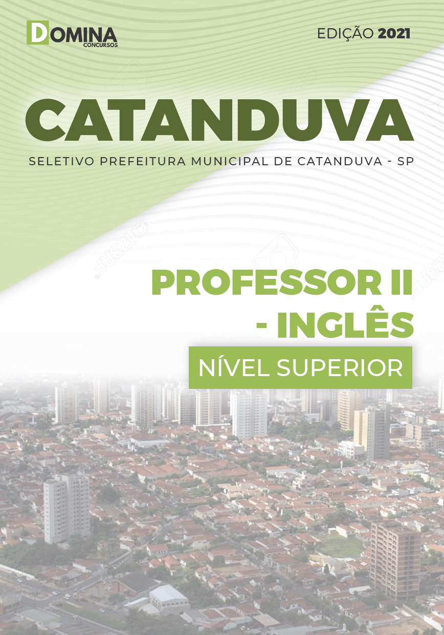 Apostila Seletivo Pref Catanduva SP 2021 Professor II Inglês