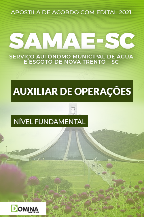 Apostila SAMAE Nova Trento SC 2021 Auxiliar de Operações