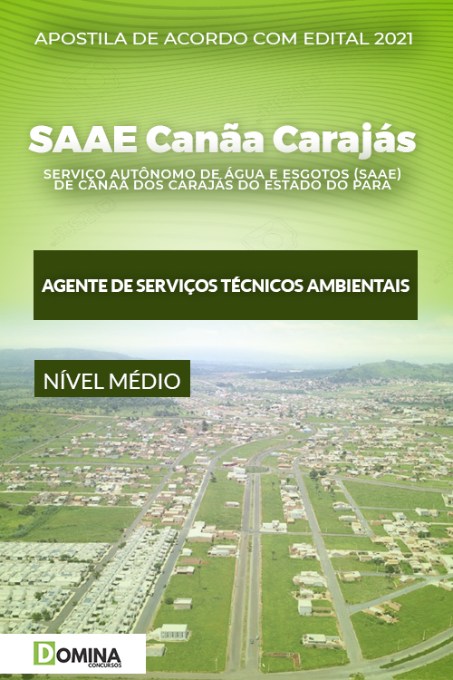 Apostila SAAE Canaã dos Carajás PA 2021 Agente Serviços Ambientais