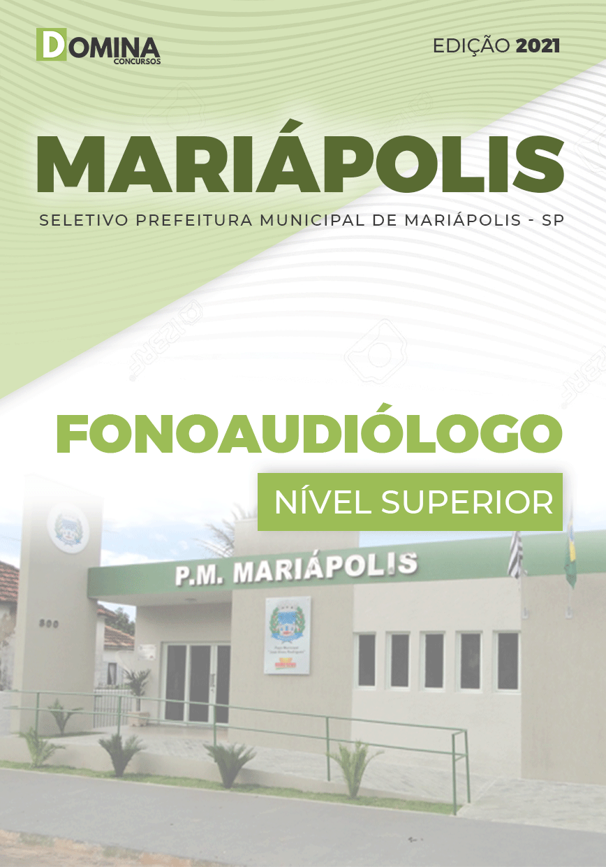 Apostila Seletivo Pref Mariápolis SP 2021 Fonoaudiólogo