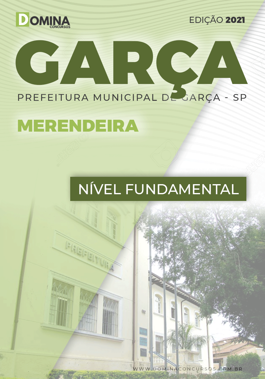 Apostila Concurso Pref Garça SP 2021 Merendeira