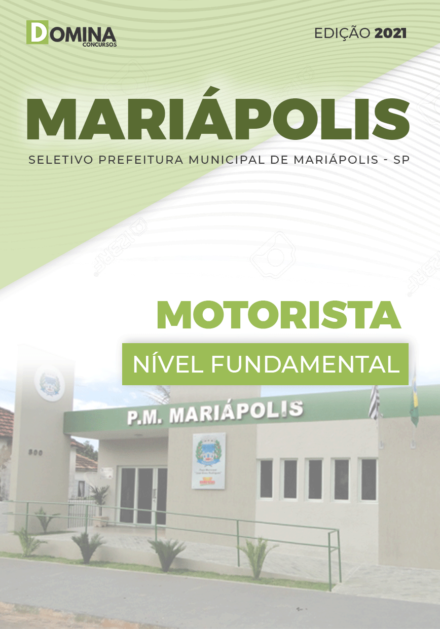 Apostila Seletivo Pref Mariápolis SP 2021 Motorista