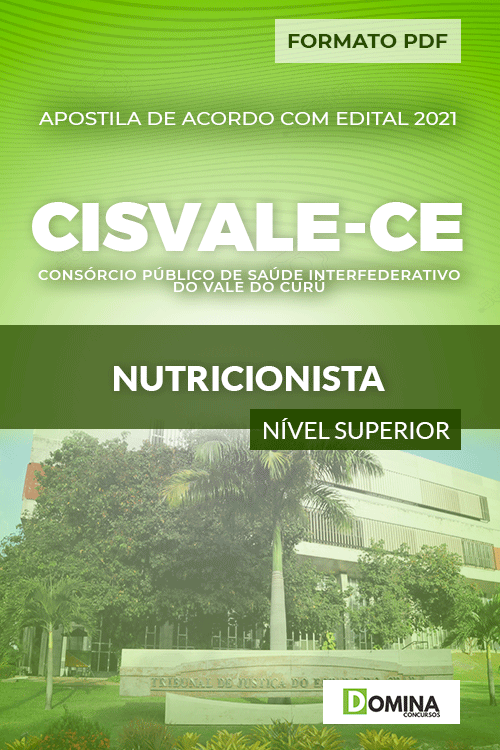 Apostila Processo Seletivo CISVALE CE 2021 Nutricionista
