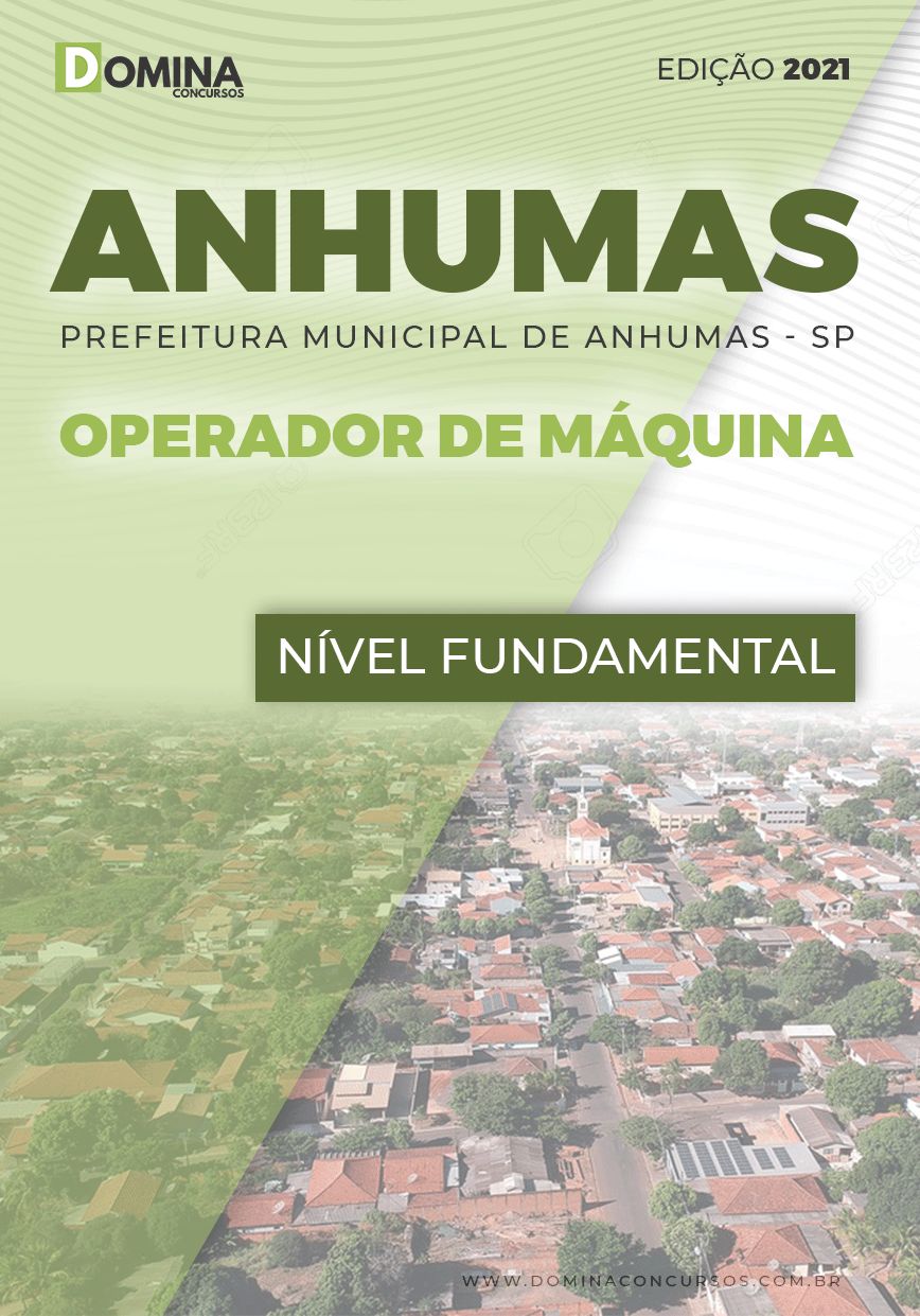 Apostila Seletivo Pref Anhumas SP 2021 Operador de Máquina