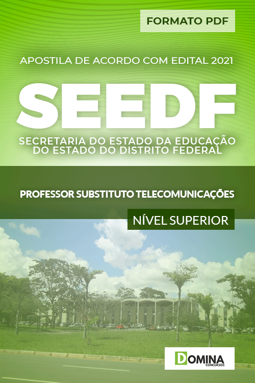 Apostila SEE DF 2021 Professor Substituto Telecomunicações
