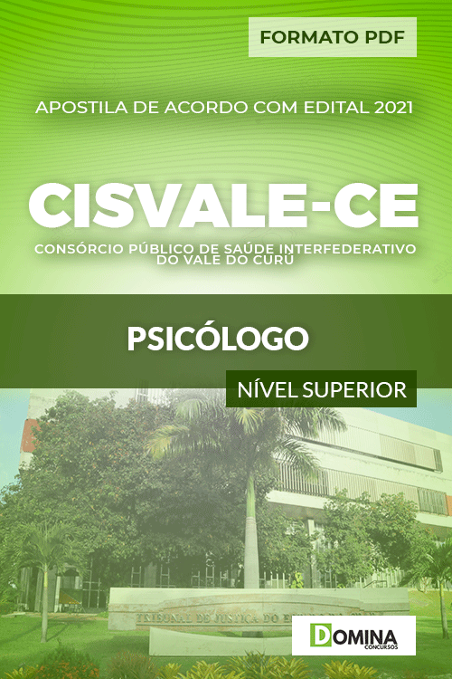 Apostila Processo Seletivo CISVALE CE 2021 Psicólogo