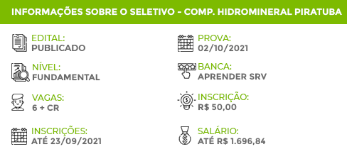 Apostila Hidromineral Piratuba SC 2021 Agente de Serviços Gerais