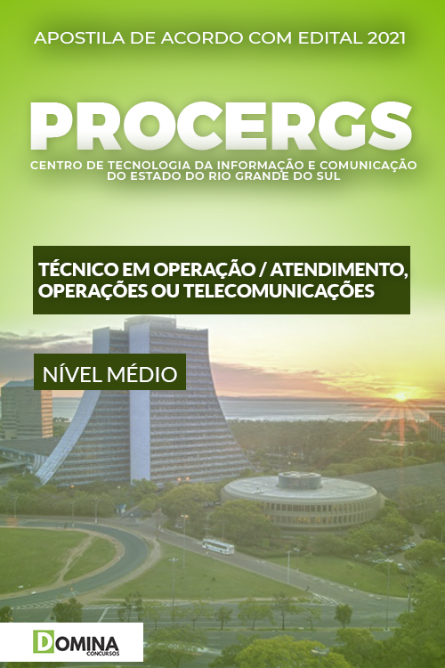 Apostila PROCERGS RS 2022 Técnico em Atendimento