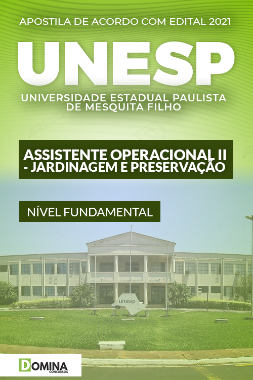 Apostila UNESP UJCA 2022 Assistente Operacional II Jardinagem