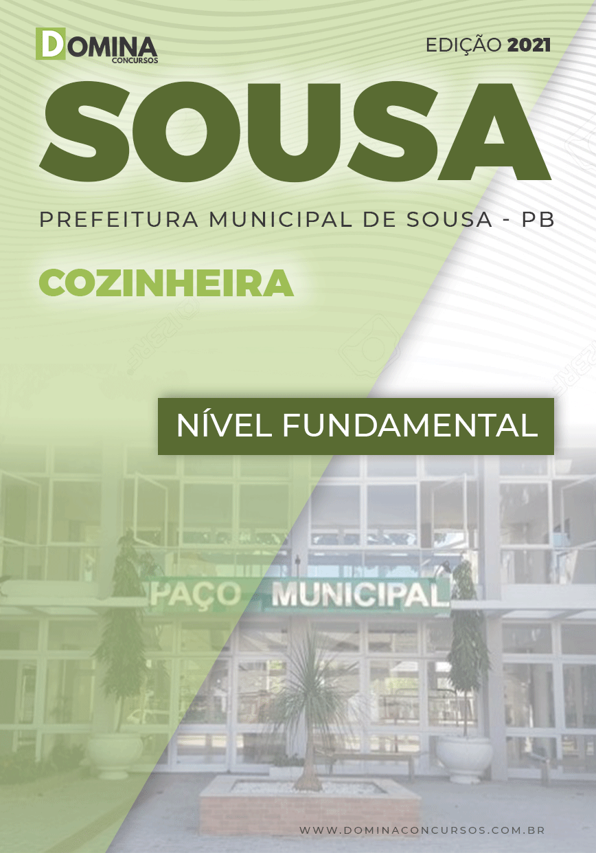 Apostila Digital Concurso Pref Sousa PB 2021 Cozinheira